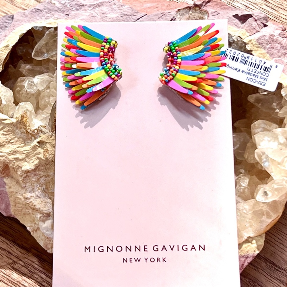 🌺🎉HP🎉🌺 NWT Mignonne Gavigan Mini Madeline Earrings Confetti - Picture 13 of 16